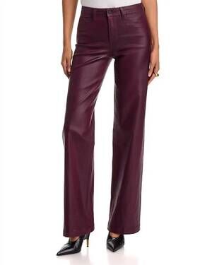 NEW L'AGENCE clayton wide leg jeans in deep sangria